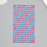 Наклейка пластик стразы "Градиент розово-голубой" 24,6х10 см