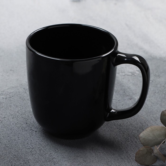 Кружка керамическая &laquo;Орнамент&raquo;, 450 мл, цвет чёрный