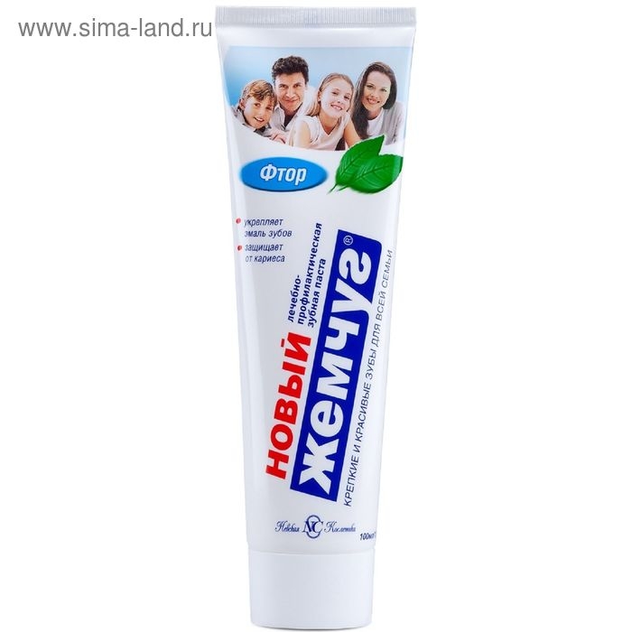 Зубная паста &laquo;Новый жемчуг&raquo;, фтор, 100 мл