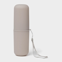 Футляр для зубной щётки и пасты &laquo;Ребрис&raquo;, 19&times;6,7&times;5,8 см, цвет бежевый