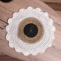 Коврик плетёный круглый 35 см