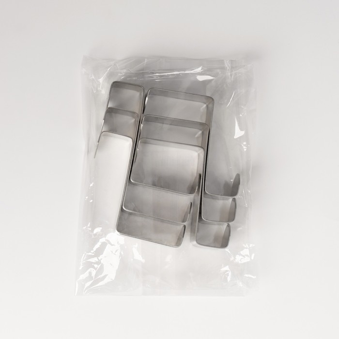 Крючки на дверь металлические Доляна &laquo;Минимализм&raquo;, 6 шт, цвет серебристый