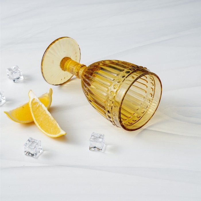 Бокал для вина из стекла Magistro &laquo;Босфор&raquo;, 250 мл, 8,5&times;16,5, цвет жёлтый