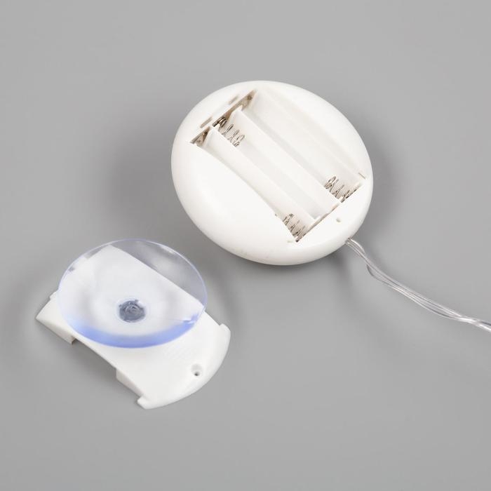 Светодиодная фигура на присоске &laquo;Звезда&raquo; 19 &times; 19 см, пластик, батарейки АААх3 (не в комплекте), свечение тёплое белое