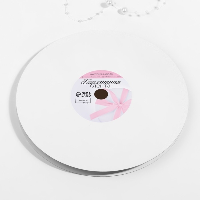 Лента бархатная, с золотым люрексом, 6 мм, 18 &plusmn; 1 м, цвет зелёный №165