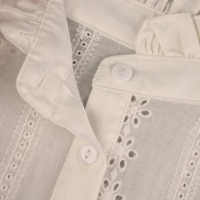 Воротник ложный стойка, ажурный, диаметр горловины = 46 см, 33 &times; 25,5 см, цвет айвори