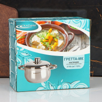 Кастрюля &laquo;Гретта&raquo;, 1.8 л, d=16 см, капсульное дно, индукция