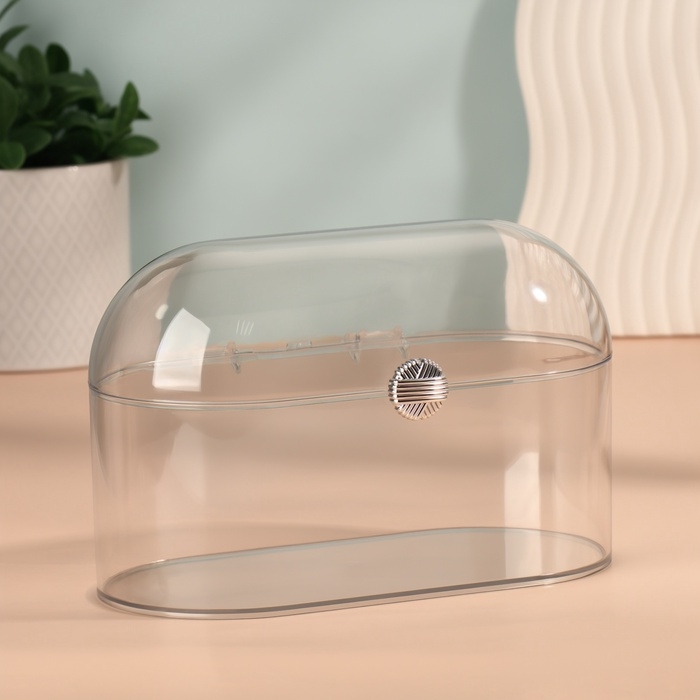 Органайзер для хранения косметики &laquo;Сундучок&raquo;, 1 секция, 22&times;12&times;14 см, прозрачный