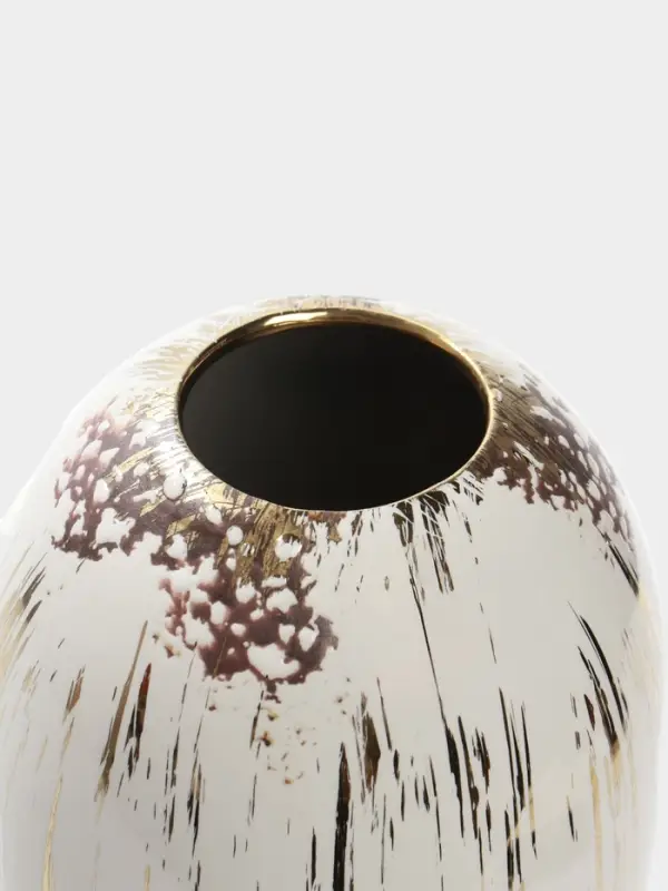 Ваза настольная керамика "Васко" классик, 23х12 см, белый