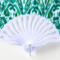 Веер пластик, текстиль "Шёлковый путь" МИКС 23 см