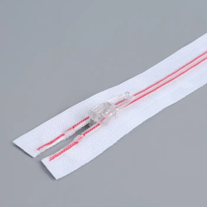 Молния &laquo;Спираль&raquo;, №5, разъёмная, замок автомат, 80 см, белая, розовая