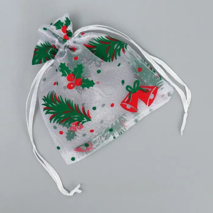 Мешочек подарочный органза &laquo;Рябина&raquo;, 10 х 12 см +/- 1.5 см