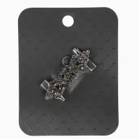 Зажим для кардигана "Ажур", х, цвет серый в чернёном серебре