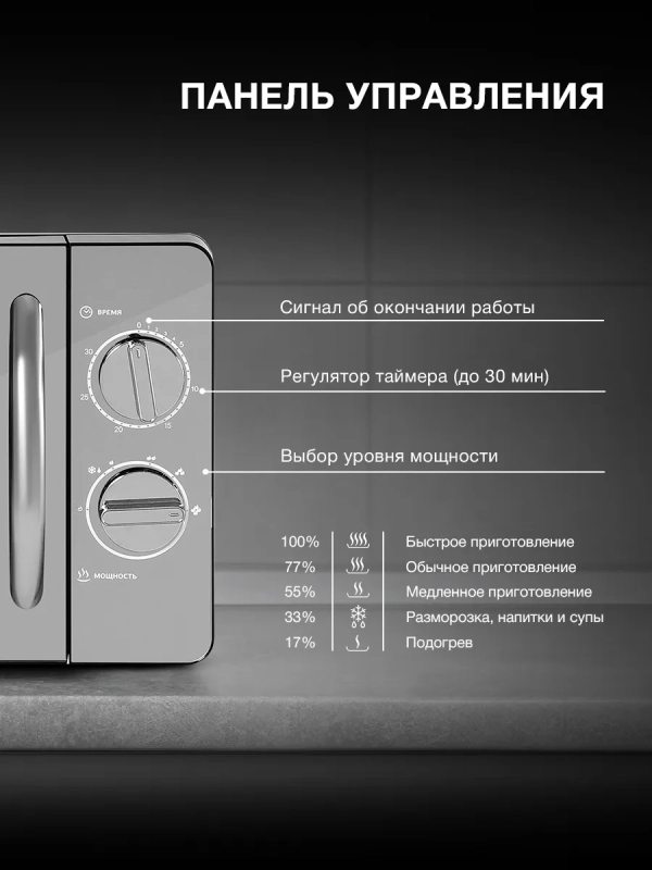 Микроволновая печь HYM-M2007 20л 700Вт