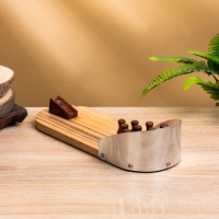 Настольная игра "Мини боулинг" 30х11х6 см, манговое дерево, алюминий