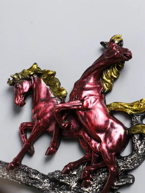 Панно "Две лошади" 22х19х4 см