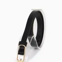 Ремень жен 02-01-01-01, Июнь2515 1,5*0,3*110 см, без винта, пряж золото, 1 прокол, черный