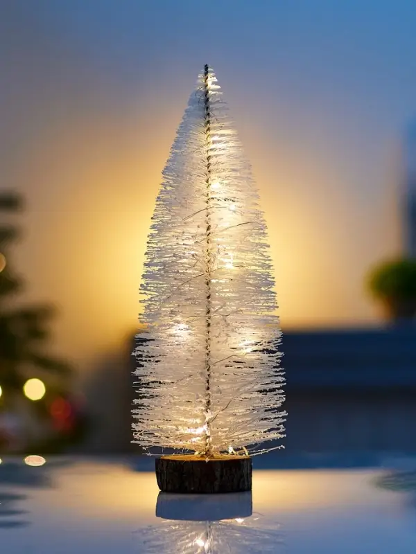 Фигура светодиодная &laquo;Ёлка белоснежная&raquo; 30 см, 20 LED, от батареек AG13&times;3, свечение тёплое белое