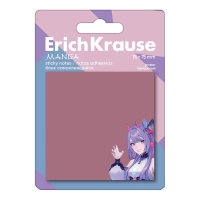 Блок с липким краем бумажный 75х75 мм, ErichKrause "Manga", 50 листов