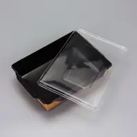 Контейнер с плоской крышкой, черный 1 л, 20 х 14 х 5,5 см