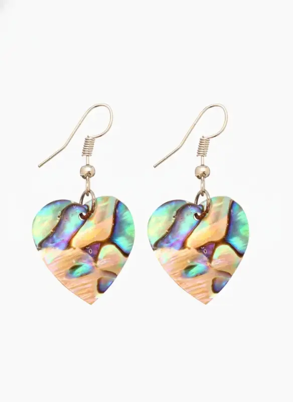 Серьги "Сердце моря" ракушка 5,5х2 см