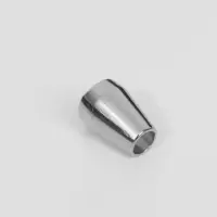 Наконечник для шнура, d=5 мм, 14&times;9 мм, 4 шт., цвет серебряный