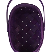 Корзина плетёная, 23&times;18&times;12 см, ручка h=13 см, ива, фиолетовая