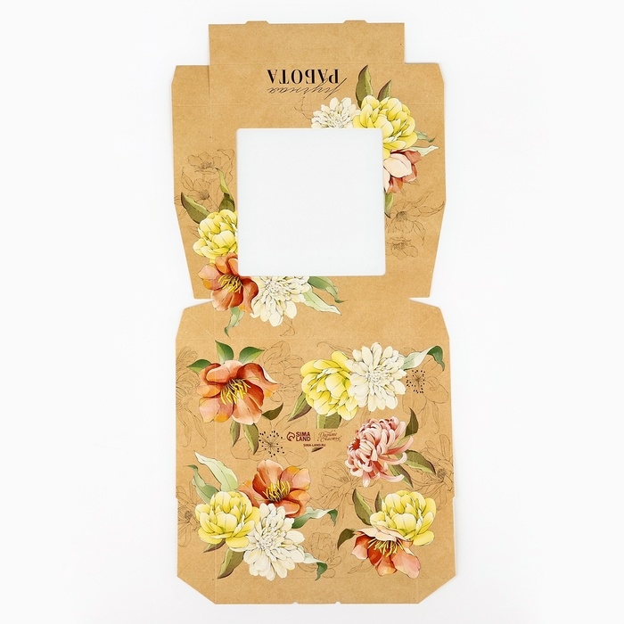 Коробка складная &laquo;Ручная работа&raquo;, 20 х 20 х 4 см