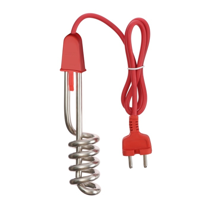 Электрокипятильник Luazon LEK 03, 750 Вт, спираль пружина, 16х3 см, 220 В, красный