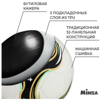 Мяч футбольный MINSA Spin, TPU, машинная сшивка, 32 панели, р. 4