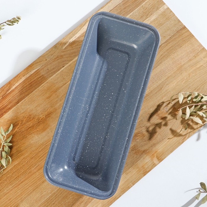 Форма для выпечки Доляна &laquo;Мрамор. Хлеб&raquo;, 31,5&times;13&times;6,5 см, антипригарное покрытие, цвет серый