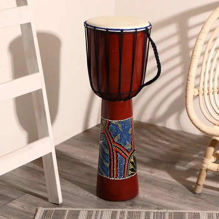 Сувенирный музыкальный инструмент барабан джембе &laquo;Цветной&raquo;, 70&times;25&times;25 см, МИКС