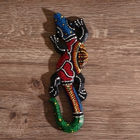 Панно настенное "Геккон цветной" дерево 20х6х1 см