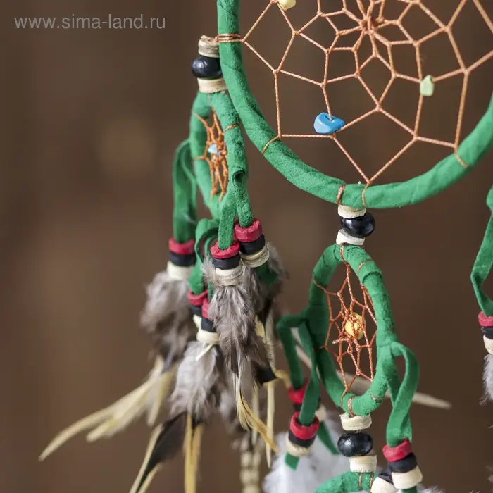 Ловец снов "Пять зеленых колец" 0,7х15х40 см