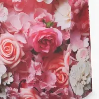 Сумка для покупок Цветы, 32*10*26. отд без молнии,  розовый