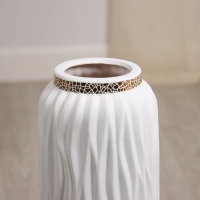 Ваза керамика напольная "Гленн" 60 см, белый