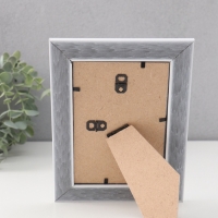 Фоторамка пластик "МИРАМ" 10х15 см, белый с золотом