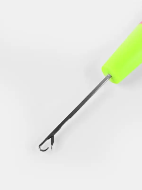 Игла для поднятия петель, 15.5 см, d=3 мм, розовая, жёлтая