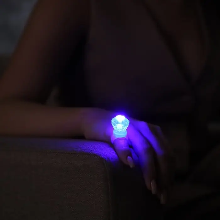 Световой аксессуар &laquo;Кольцо синее&raquo;, 3&times;2.2 см, батарейки AG13&times;3 (в комплекте), свечение RGB