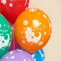 Воздушный шар латексный 12" &laquo;Синий трактор&raquo;, ассорти, 25 шт.