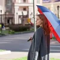 Зонт наоборот Style, трость, черный