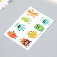 Татуировка на тело цветная "Праздник монстров" 11,5х8 см, МИКС