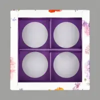 Коробка под 4 конфеты со скретч-слоем &laquo;Букет&raquo;, 10.5 х 10.5 х 3.5 см