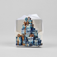 Коробка подарочная новогодняя складная &laquo;Новогодние подарки&raquo;, 7 х 7 х 7 см, Новый год