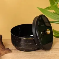 Конфетница с крышкой "Тёмный шоколад" 11х11х7 см