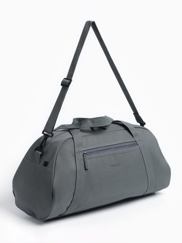 Сумка спортивная на молнии, размер универсальный , цвет серый