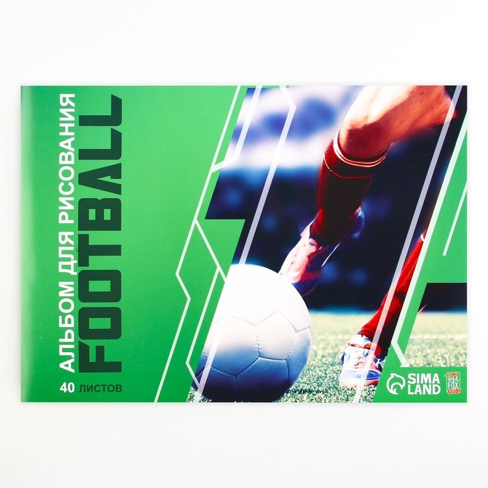 Альбом для рисования 40 листов А4 на скрепке &laquo;1 сентября: Футбол&raquo; обложка 160 г/м2, бумага 100 г/м2.