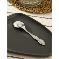 Ложка столовая &laquo;Тройка&raquo;, h=19 см, толщина 2 мм, художественная роспись, цвет серебряный