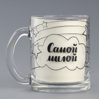 Роспись стеклянной кружки красками "Самой милой" Единорожка