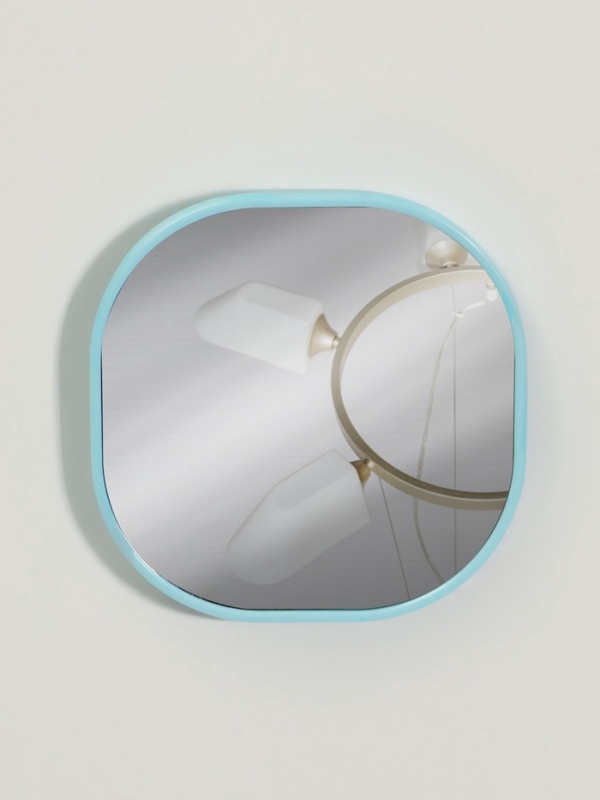 Зеркало карманное &laquo;Узор&raquo;, с подставкой, 8 &times; 8 см, цвет голубой